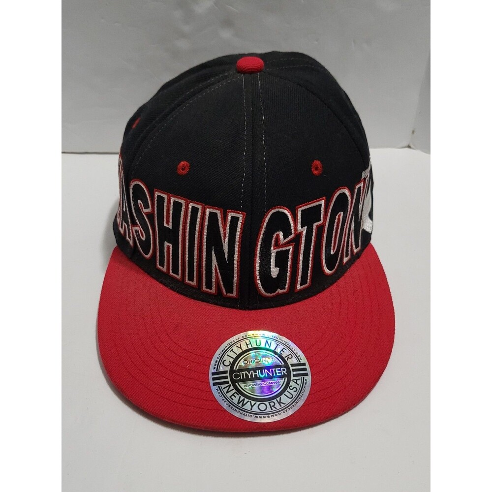 CITY HUNTER USA Washington DC Cap/Hat Snapback Red/black